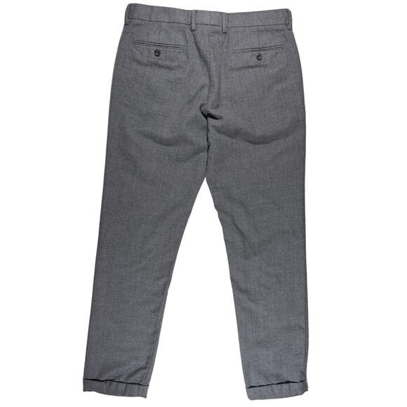 J.Crew Bowery Straight Fit Wool Dress Pants Gray 34x34 Flat Front - Picture 2 of 8